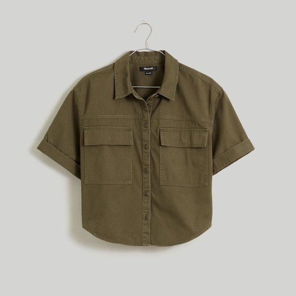 SHIPS FREE! MADEWELL Utility Button-Up Shirt in (Re)generative Chino - LARGE - Picture 1 of 4